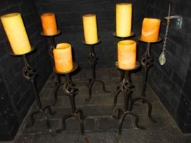 Iron candlesticks