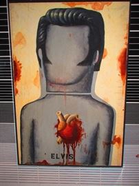 “ Elvis Lives (Again)” by Alexander Guy, 1992, oil on canvas, 58” x 40”