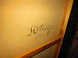 Detail of “Trampoline” by Ian Phillips, 1995, oil on canvas, 72“ x 60“