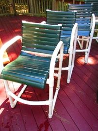 Group of Vintage Tube Garden Bar Seats