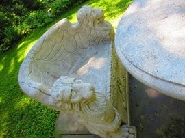 Detail of Cast Concrete Spinx Chair