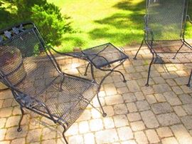 Vintage Iron Garden Chairs and Table