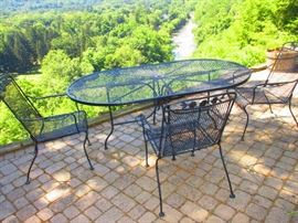 Vintage Iron Table and Chairs