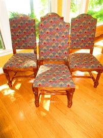 Group of Hickory dining chairs