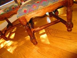 Detail of group of Hickory dining chairs