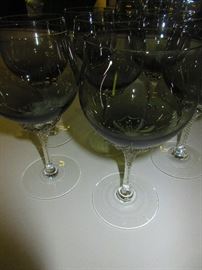 Mid Century Smoked Stemware