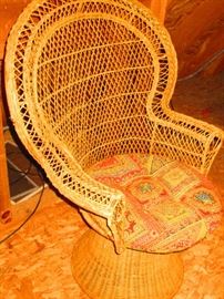 Wicker Peacock Chair