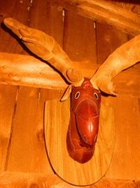 Leather Work Moose Head