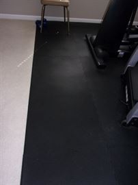 black rubber tiles for workout flooring!