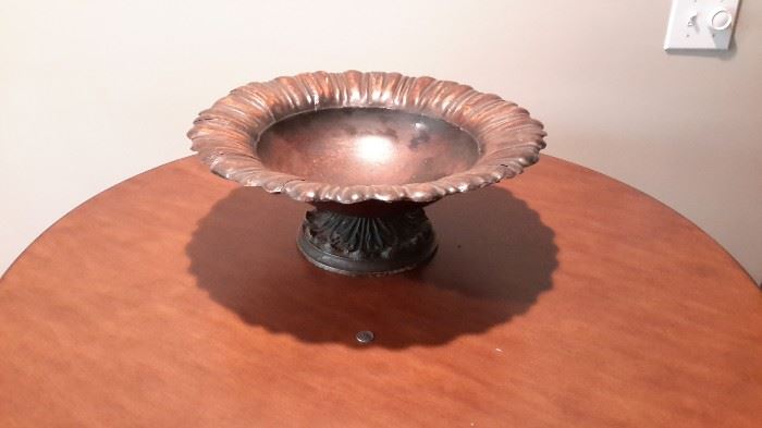 Decorative metal bowl.