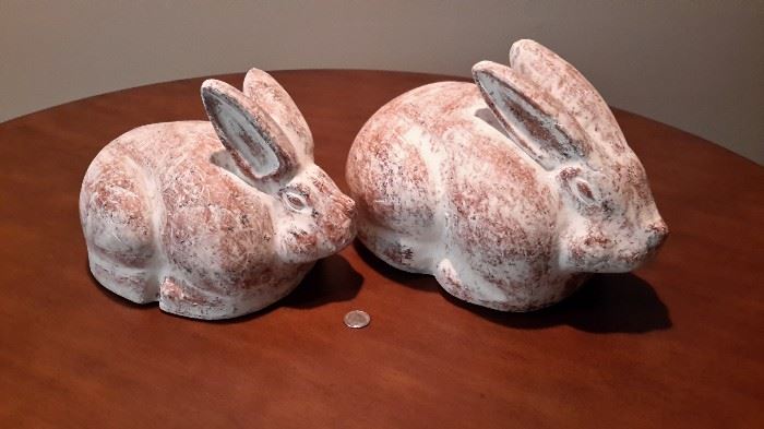 Hollow concrete bunnies.