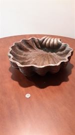 Plaster sea shell bowl.