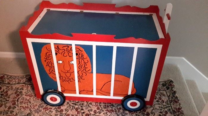 Hand made toy chest and wagon on wheels...so unique!