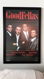 Framed GoodFellas poster. Frame is approx 25"x37.5".