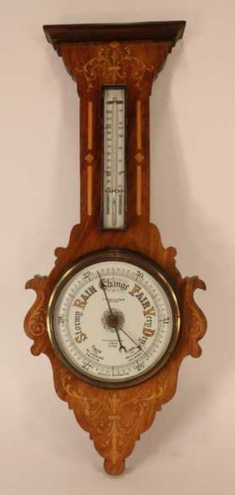 Victorian Wall Barometer by H. Hughes & Son Ltd Opticians 59 Fenchurch St London, c. 1900