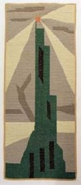 Art deco skyscraper tapestry