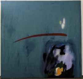 Large Blue Abstract Expressionist Painting, Second Half 20th Century, Oil on Canvas