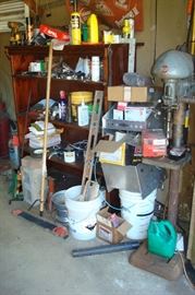 Delta drill press and lots of other items.