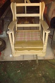 Unusual vintage chair with matching settee ( not shown)