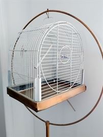 Art Deco bird cage on stand