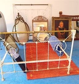 Sweetest Antique iron bed with rails