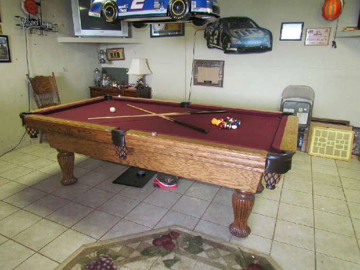 Oak Pool Table (Slate) 
