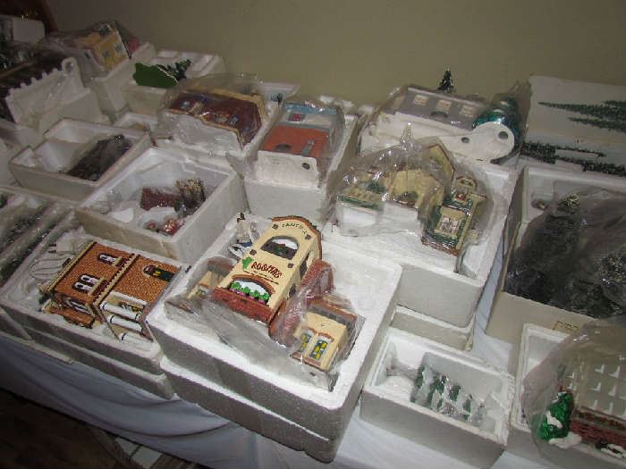 Part of very large Department 56 Village collection