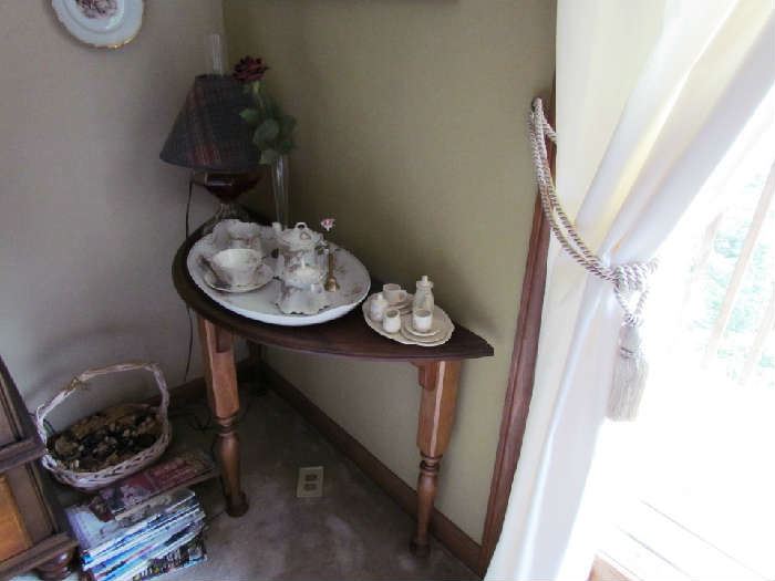 Side Table with Tea Set