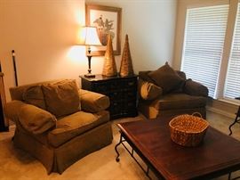 Club Chairs, Tables.