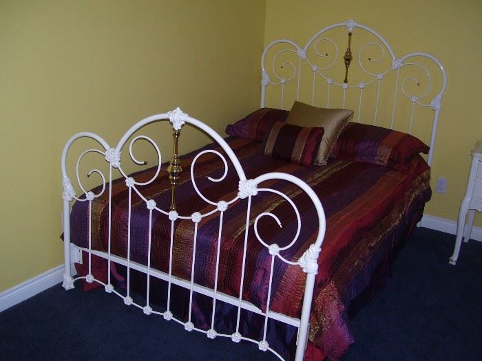 Brass head and footboards for a full size bed.