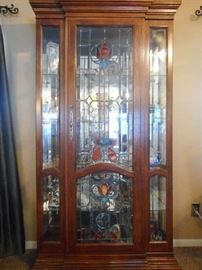 LEADED GLASS CHINA HUTCH