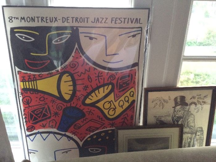 Vintage detroit jazz poster