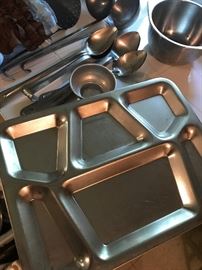 military  mess trays and other stainless steel galley utensils