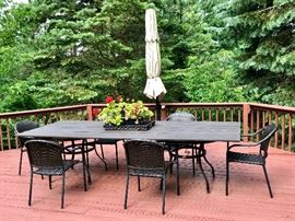 HANDMADE LONG PATIO TABLE