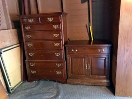 HIGHBOY AND CUPBOARD