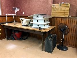 HAND MADE TABLE AND BIRD HOUSE