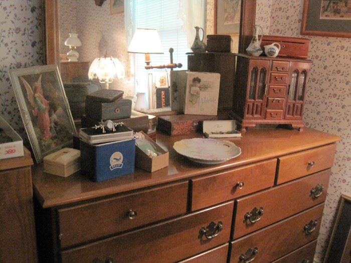 dresser, jewelry boxes & more