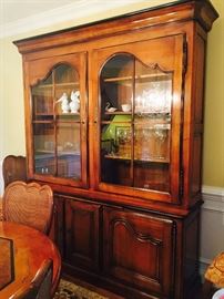 French Heritage, Bibliotheque/Library Cabinet/Hutch, 91"H x 78"W x 20"D