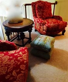 Pair of Pearson French Style Upholstered Chairs