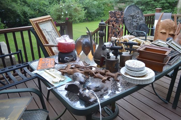 Patio Table, Knick Knacks, Vintage Items