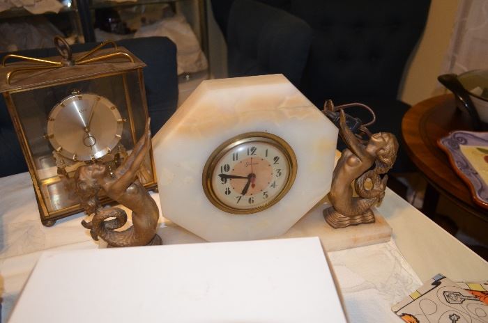 Marble and Brass Mantel clock