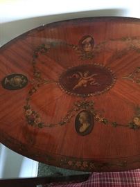 Inlaid wood table