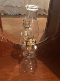 Old oil glass lamp
