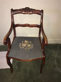 Petit point side chair