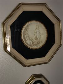 framed wall medalion