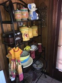 Bakers wrack and kitchen decor