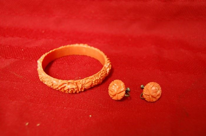Carved Celluloid Jewelry