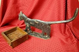 Hubley Cast Iron Cat Doorstop, Primitive Mold