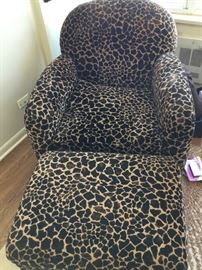 Merchandise Mart designer chair and ottoman $475