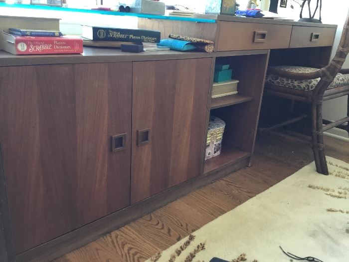 Mid century teak desk/shelving unit 1960s. $500
